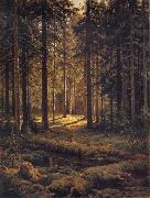 Ivan Shishkin Conifer-Sunshine oil painting